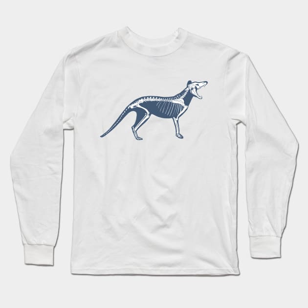 Thylacine skeleton Long Sleeve T-Shirt by RJDaae